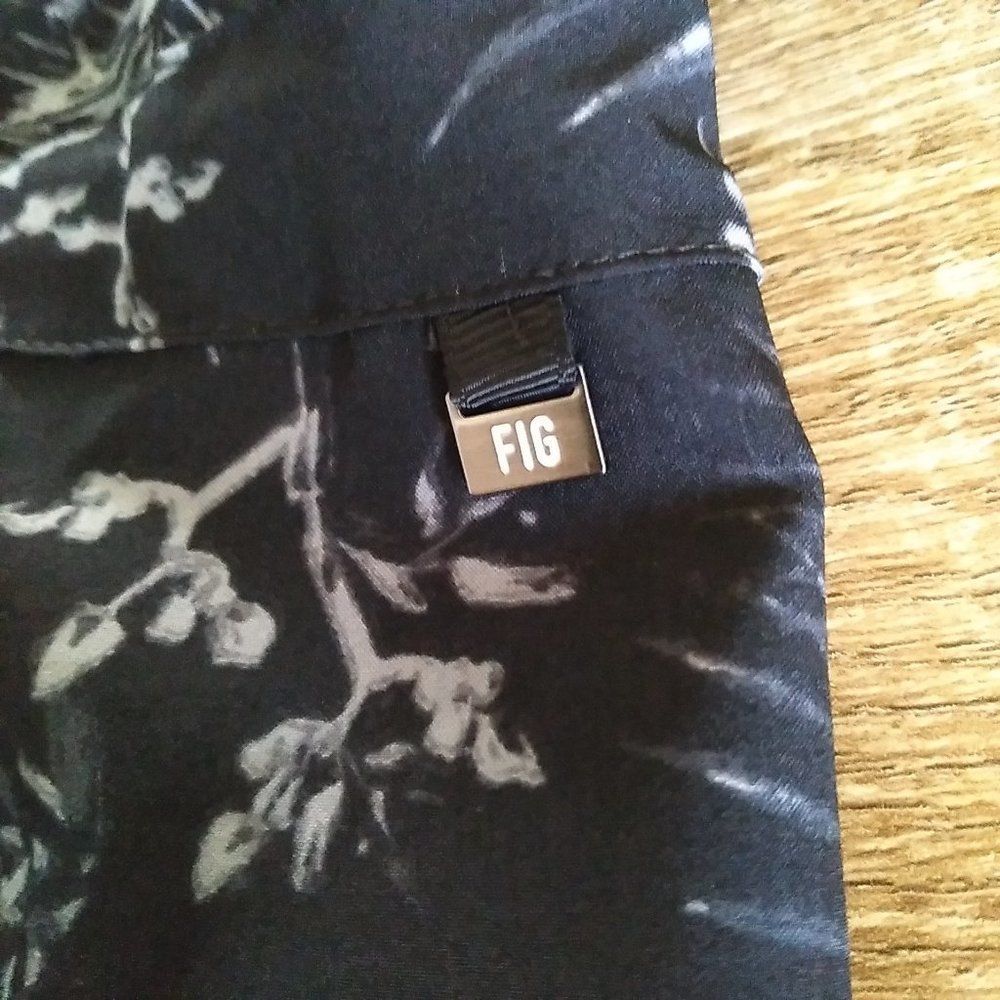 𝅺FIG Jul UPF‎ Romper Wrinkle-Resistant Sleeveless Tie Waist black gray womens L - Picture 5 of 10
